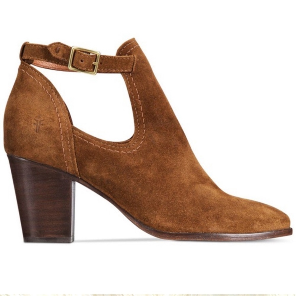 Frye Brown Ankle Boots with Buckle